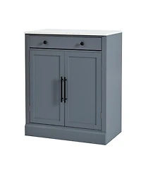 Streamdale Gray Kitchen Pantry with Drawer, Adjustable Shelves and Door Shelves