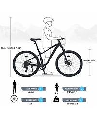 Streamdale 29 Inch Wheels Single Speed Mountain Bike, for Men Women Boys and Girls, Front Suspension
