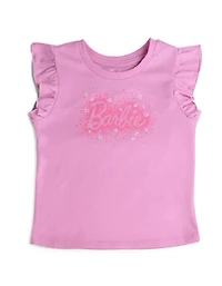 Barbie Little Girls Tank Top, Satin Skirt and Crossbody Bag 3 Piece Outfit Set