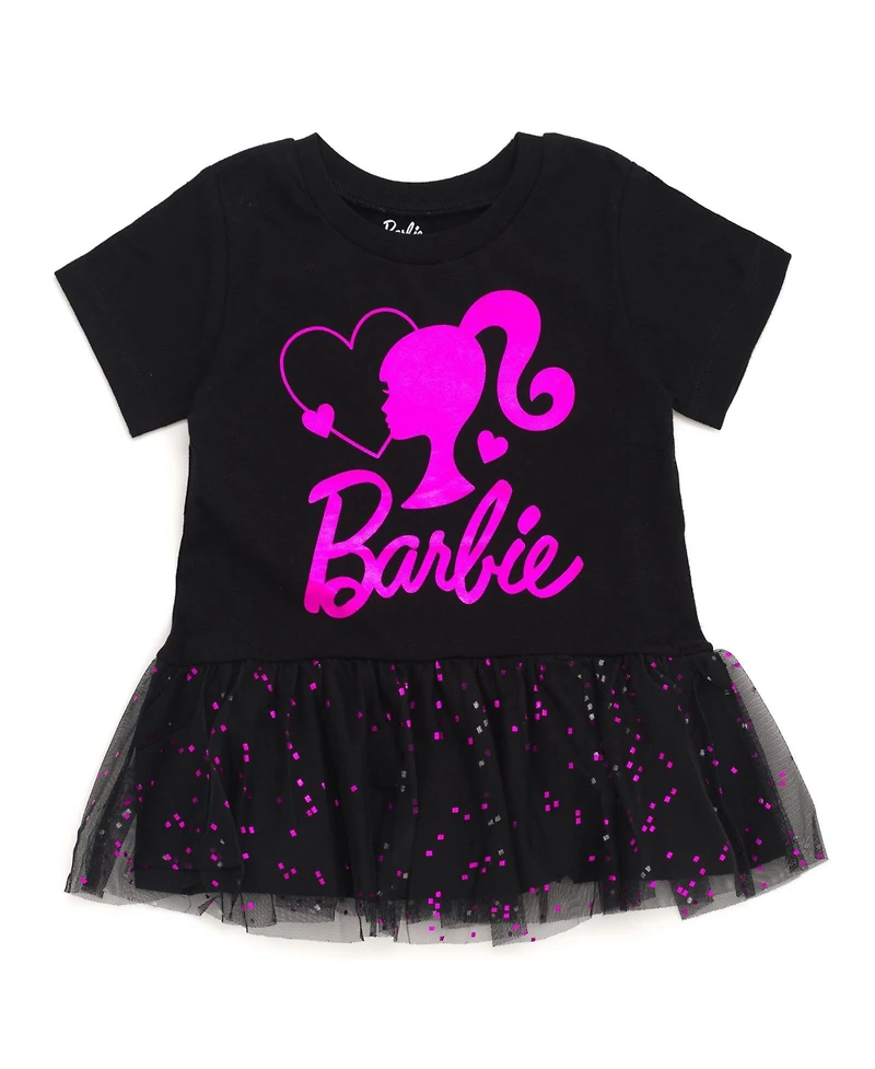 Barbie Toddler Girls Metallic Print Peplum T-Shirt and Pants