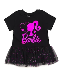 Barbie Toddler Girls Metallic Print Peplum T-Shirt and Pants