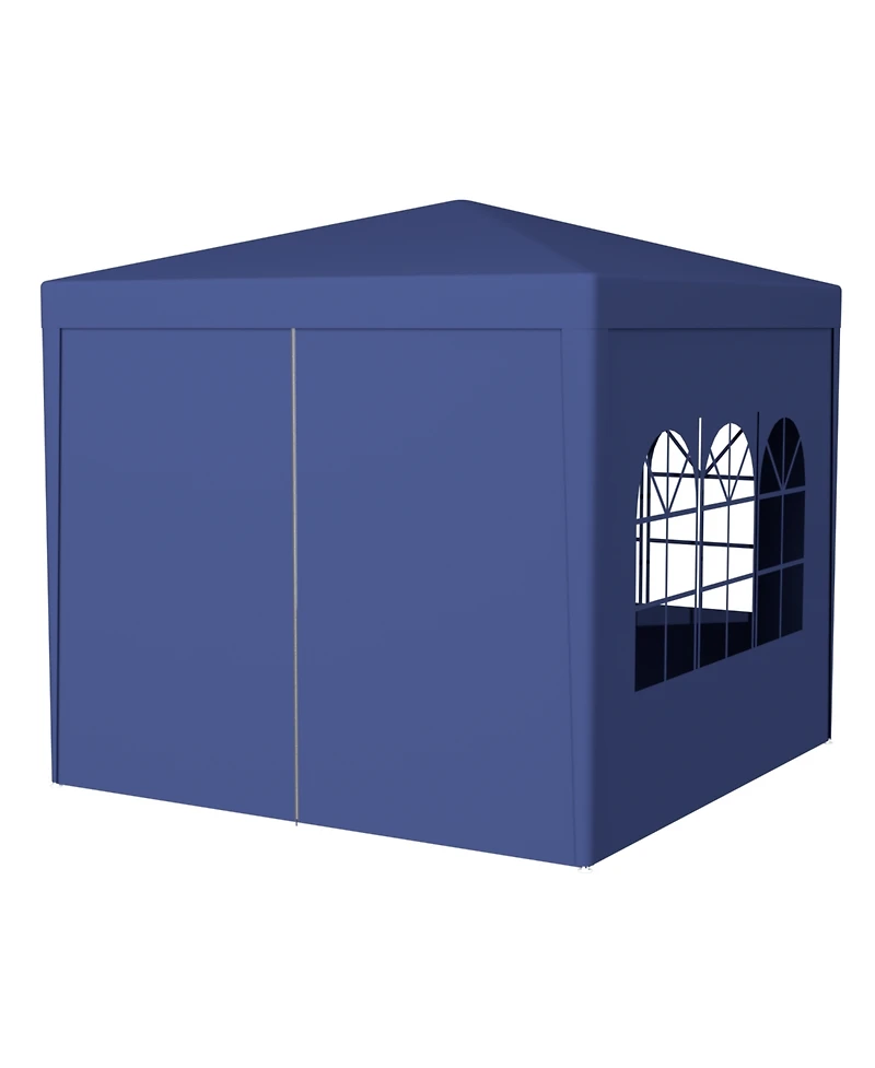 Streamdale 10'x10' Party Tent Outdoor Heavy Duty Gazebo Wedding Canopy + 4 Removable Walls, Blue