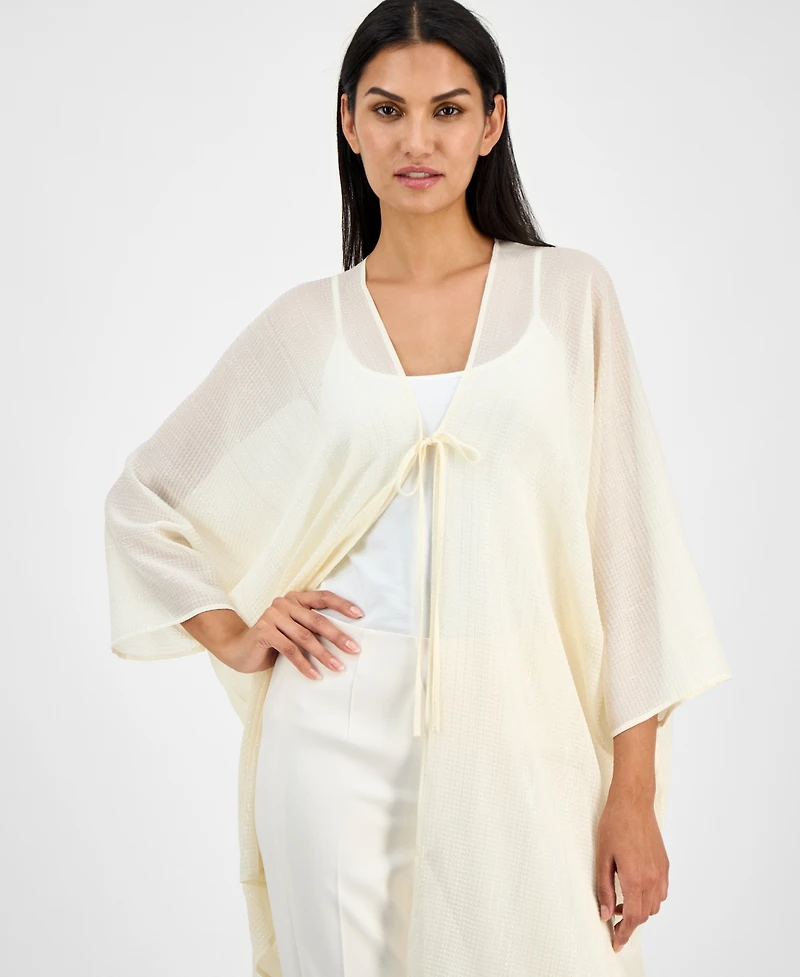 Anne Klein Women's Tie-Front Kimono Top