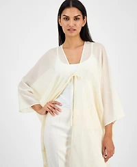 Anne Klein Women's Tie-Front Kimono Top