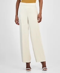 Anne Klein Women's Pull-On High-Rise Wide-Leg Pants