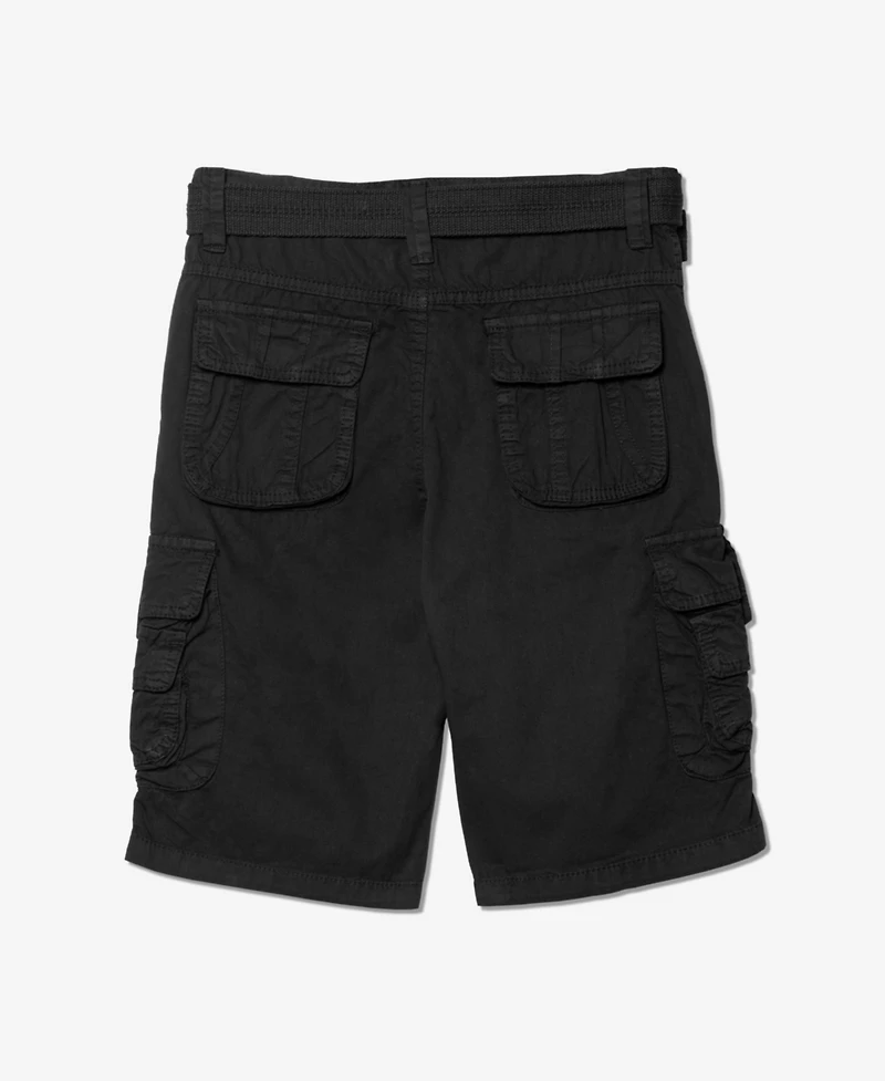 Boy's Belted Twill Cargo Shorts, 8-18
