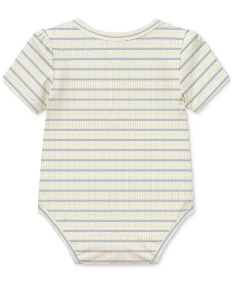 Disney Baby Boys 3-Pc. Stitch Stripe Bodysuit, Pants & Hat Set