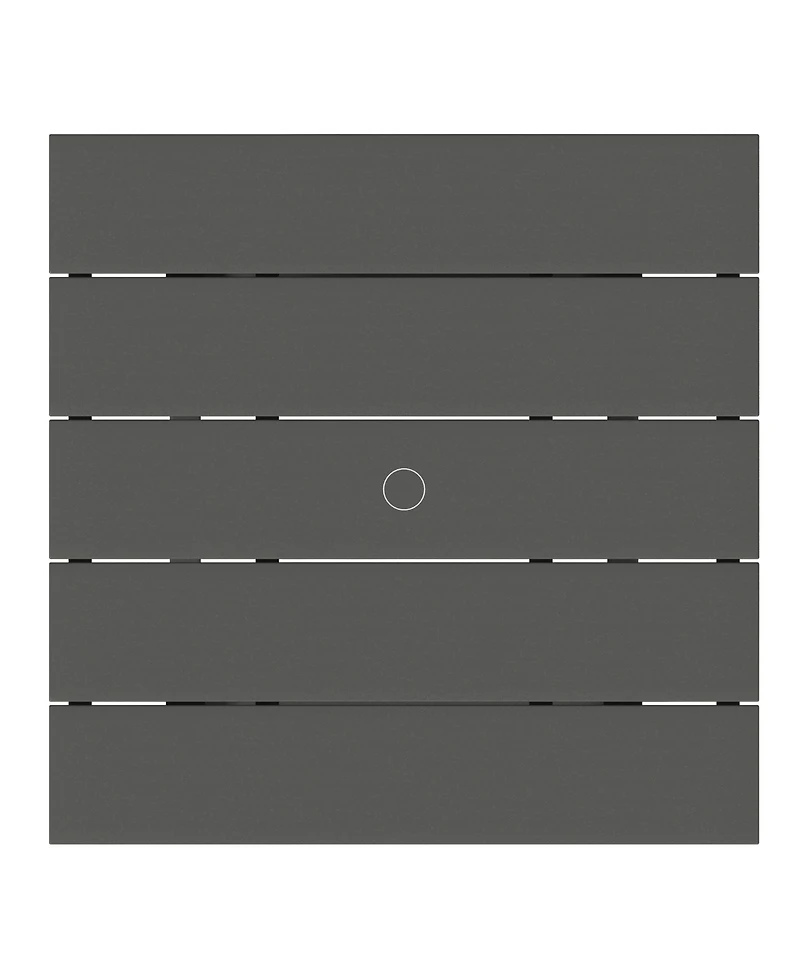 Outdoor Hdpe 36" Square Patio Dining Table with Umbrella Hole