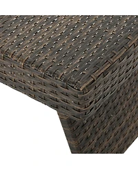 Streamdale Rattan Wicker Outdoor Accent Table Elevate Your Patio Ambiance