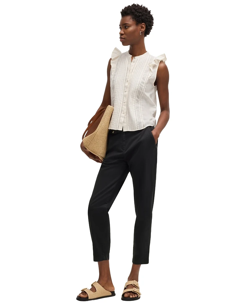 Boss by Hugo Women's Casual Satin Chino Pants