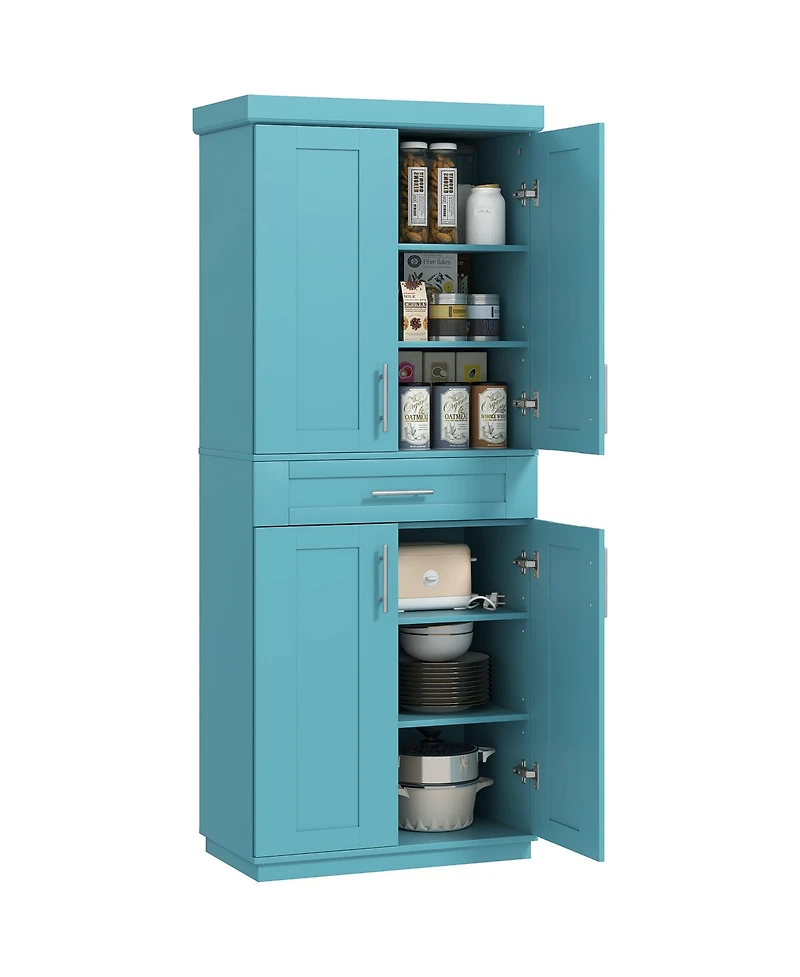 Homcom Kitchen Pantry with Doors and Drawer