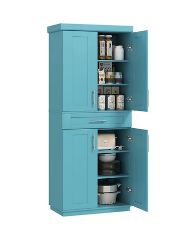 Homcom Kitchen Pantry with Doors and Drawer