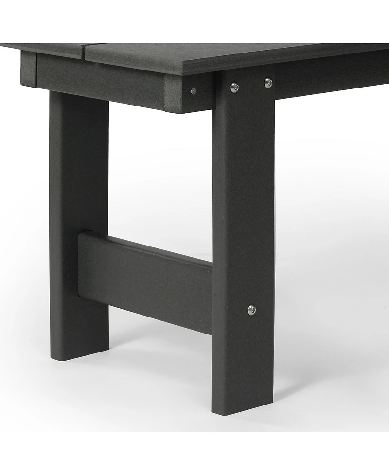 Outdoor Hdpe 48" Modern Backless Patio Bench