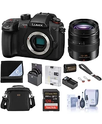 Panasonic Lumix GH5II Mirrorless Camera with Lumix G X Leica Dg Vario-Elmarit 12-35mm f/2.8 Lens, Battery Pack, Charger and 128GB Sdxc Memory Card