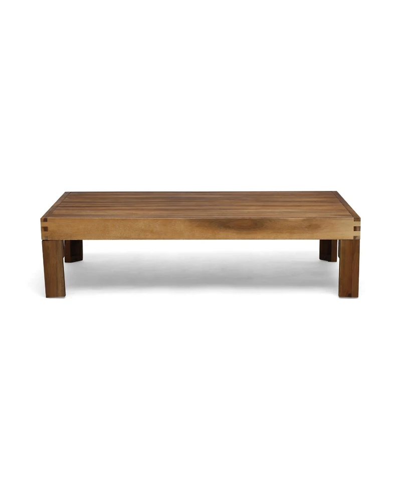Streamdale Exotic Acacia Wood Sectional Sofa Set with Water-Resistant Cushions for Outdoor Comfort
