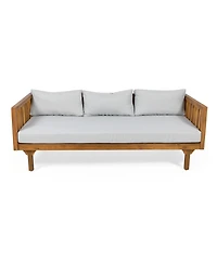 Streamdale Stunning Acacia Wood Daybed with Water-Resistant Cushions