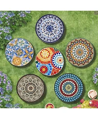 Streamdale Patio Side Table,Colorful+Black