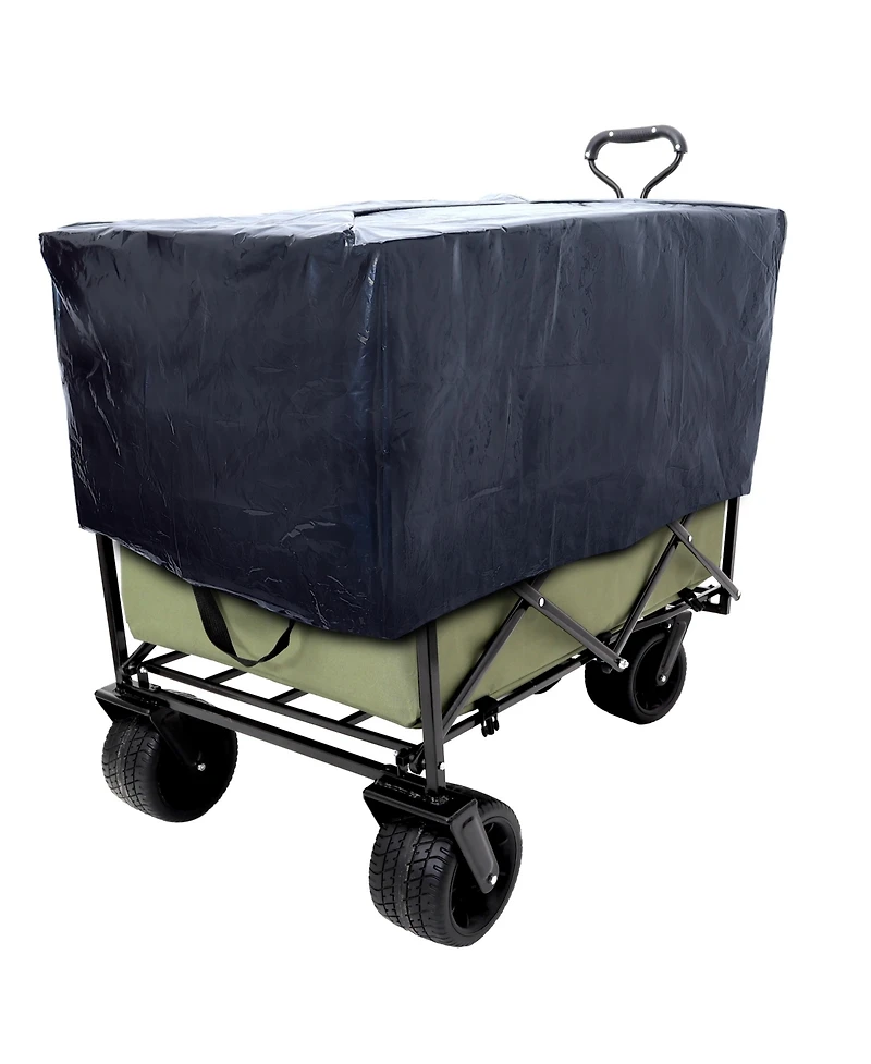 Streamdale Collapsible 440lbs Wagon Cart for Camping, Shopping, Gardening, and Sports (Green)