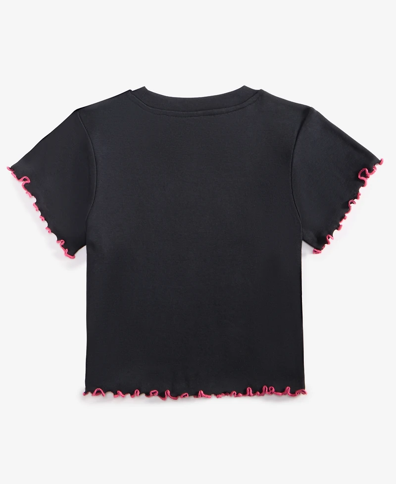 With Jules Big Girls Lettuce-Edge T-Shirt