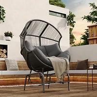 Streamdale Palos Outdoor Wicker Glider Chair - Dark Gray