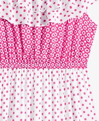 With Jules Big Girls Prairie Combo Print Maxi Dress