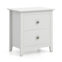 Modern Nightstand with 2 Drawers for Small Spaces