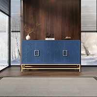 Streamdale Retro Sideboard with Adjustable Shelves (Navy)