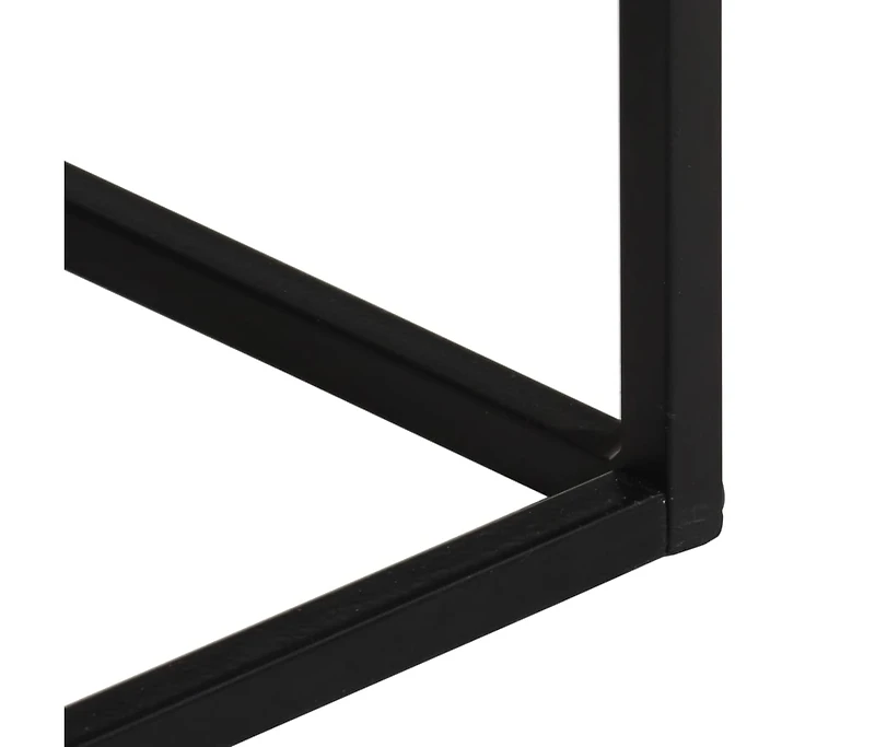 Console Table 43.3"x11.8"x29.5" Solid Wood Rough Mango and Iron