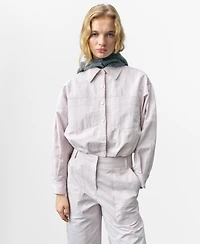 Mango Women's Gathered Denim Jacket