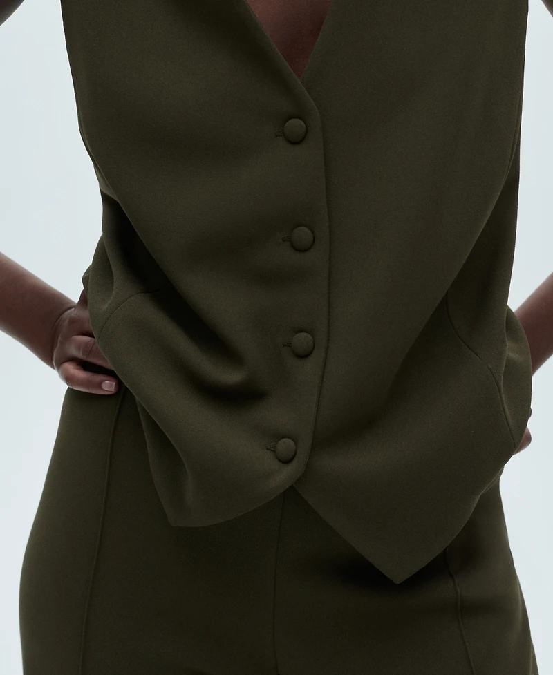 Mango Women's Buttoned Suit Waistcoat