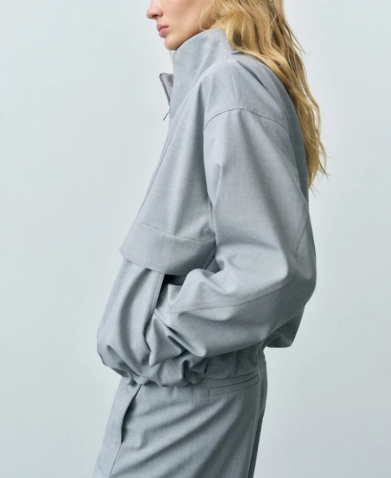 Mango Women's Zipped Oversized Parka Coat