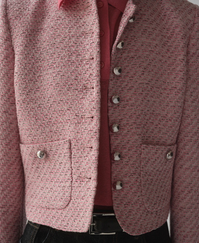 Mango Women's Fitted Tweed Jacket