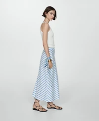 Mango Women's Printed Slit Skirt