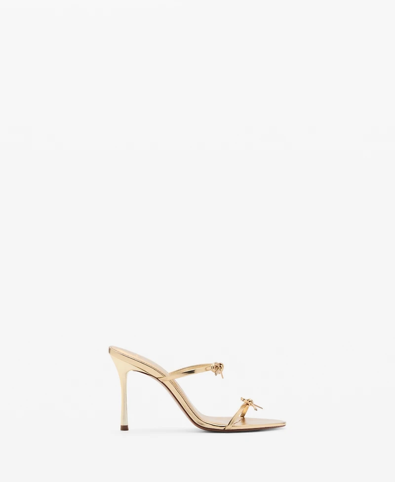 Mango Women's Bow Detail Strappy Heeled Sandals