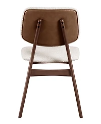 Furniture of America 2-Pc. Grove Boucle Fabric Padded Dining Chair Set