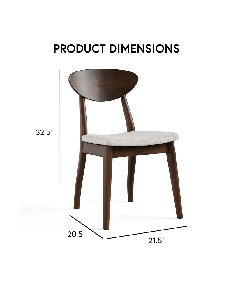 Furniture of America 2-Pc. Seban Solid Wood Dining Chair Set