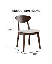 Furniture of America 2-Pc. Seban Solid Wood Dining Chair Set