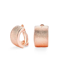 Bling Jewelry Casual Twisted Wide Half Hoop Clip-On Earrings Non-Pierced Ears