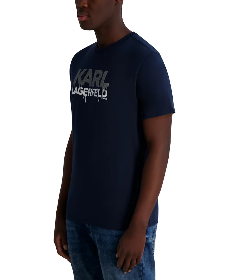 Karl Lagerfeld Paris Men's Dripping Caviar Logo T-Shirt