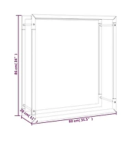 Firewood Rack Matt Black 31.5"x11"x33.9" Steel