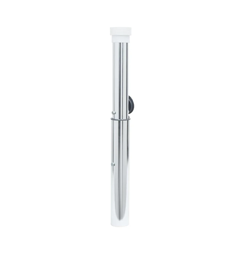 In-Ground Parasol Base for 1.6"-2" Pole Silver Aluminum