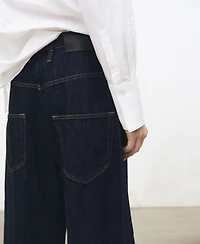 Mango Women's Rinse Wash High-Rise Wide Leg Jeans