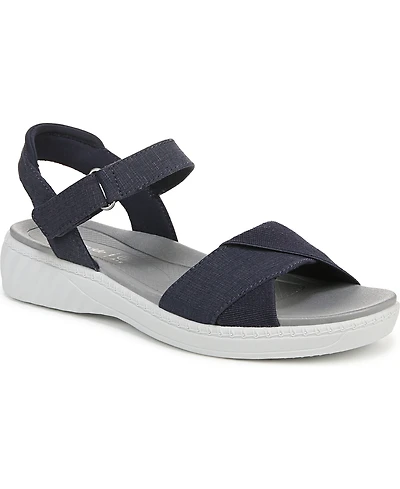 LifeStride Women's Lane Washable Open Round Toe Strappy Sandals