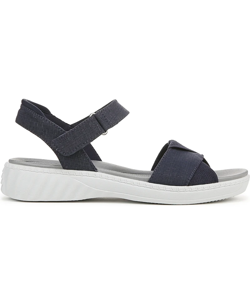 LifeStride Women's Lane Washable Open Round Toe Strappy Sandals