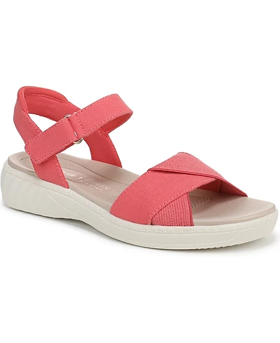 LifeStride Women's Lane Washable Open Round Toe Strappy Sandals