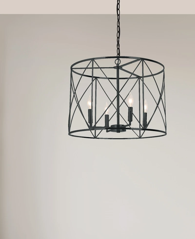 Dainolite 14" Metal Calah 4 Light Led Chandelier