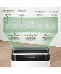 Kismile 45Pints/Day Dehumidifier for Home, Basement & Garage, Low Noise, 6500ML Water Tank, Auto Drain Hose, Intelligent Humidity Control