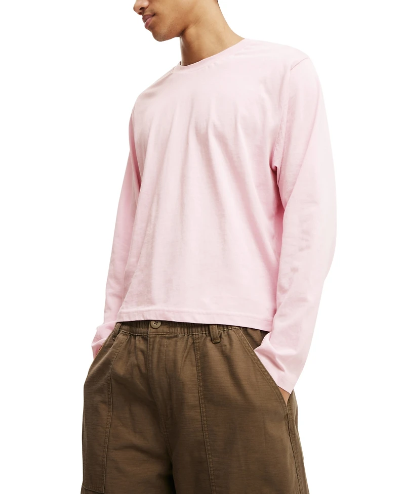 Cotton On Men's Cropped Fit Long Sleeve T-Shirt