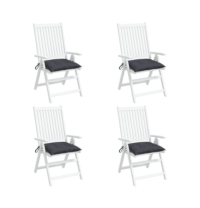 Chair Cushions 4 pcs Anthracite 15.7"x15.7"x2.8" Oxford Fabric
