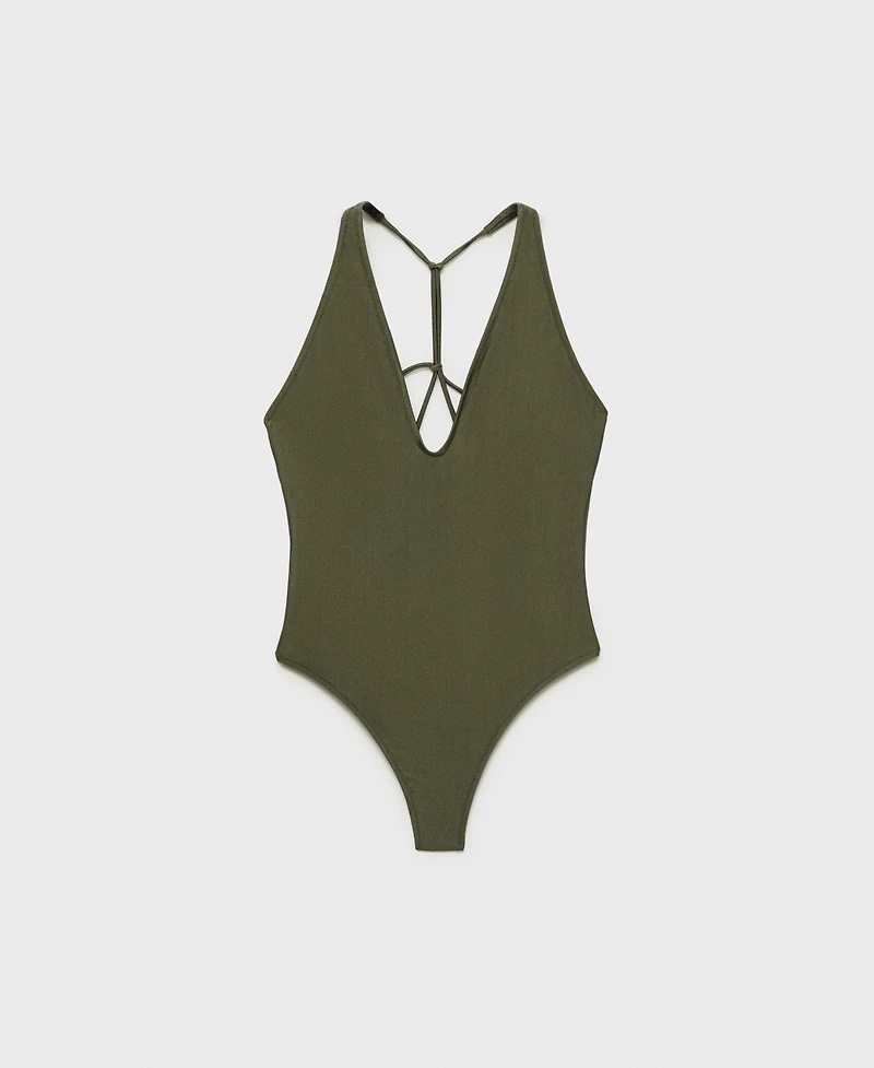 Mango Women's Back Straps Detail Swimsuit